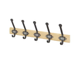 IKEA KARTOTEK Rack With 5 Hooks, Pine/Grey